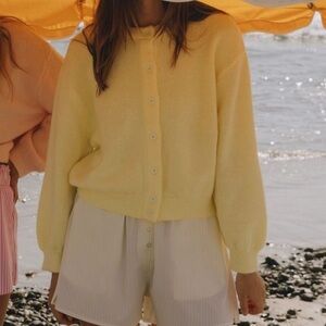 Daily Drills Yellow Cardigan